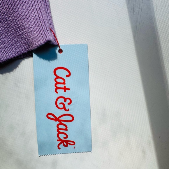 Toddler Girls' Heart Sweater Cardigan Cat & Jack Lilac Purple Cotton 5T NWT - Picture 4 of 5